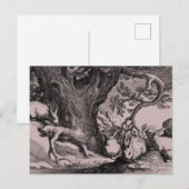 Retro  Bunny Rabbits Briefkaart (Voorkant / Achterkant)