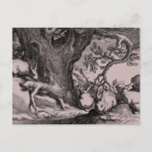 Retro  Bunny Rabbits Briefkaart (Voorkant)