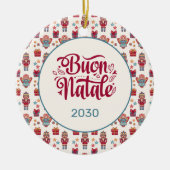 Retro Buon Natale Keramisch Ornament (Voorkant)