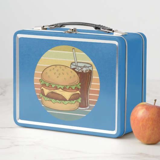 Retro burger and cola. (In situ)