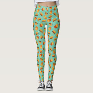 Retro Burger en Fries Leggings