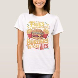 Retro Burger Lover Quote T-Shirt Design for Foodie