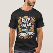 Retro Burger Lover Quote T-Shirt Design for Foodie (Voorkant)