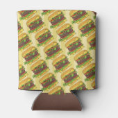 Retro Burger Night Cheeseburger Print BBQ Party Blikjeskoeler (Achterkant)