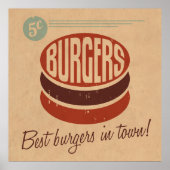 Retro Burger Poster (Voorkant)
