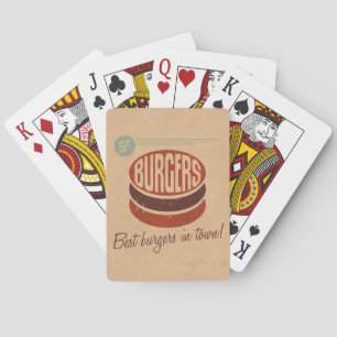 Retro Burger Speelkaarten
