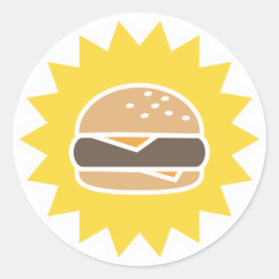 Retro Burger Stickers