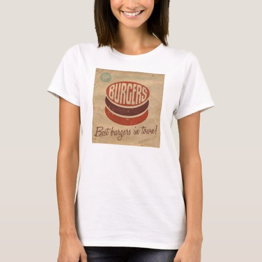 Retro Burger T-shirt (Voorkant)
