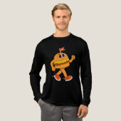 Retro Burger Tri-Blend Shirt (Voorkant)