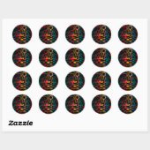 Retro Burgess-Herfsten Gevist Ronde Sticker (Vel)