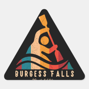 Retro Burgess Herfsten Kajakken Sticker