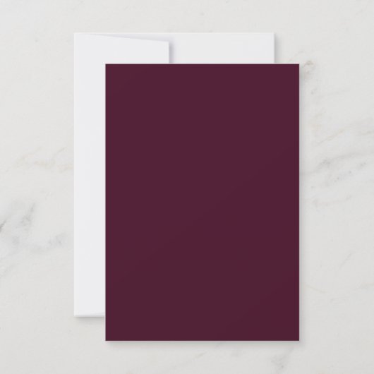Retro Burgundy Boho Simple Save the Date Card (Achterkant)