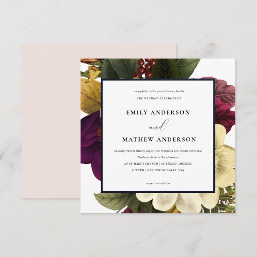  RETRO BURGUNDY HERFST GEEL PLANNEN KAART (Voorkant / Achterkant)