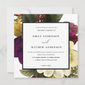  RETRO BURGUNDY HERFST GEEL PLANNEN KAART (Voorkant)