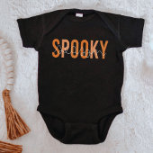 Retro Burnt Orange Spooky Season Halloween Fall Romper