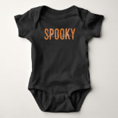 Retro Burnt Orange Spooky Season Halloween Fall Romper (Voorkant)