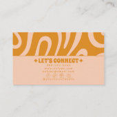 Retro Burnt Orange Terracotta Boho Groovy Unique Visitekaartje (Achterkant)