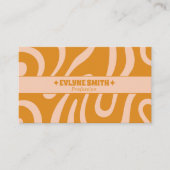 Retro Burnt Orange Terracotta QR Code Boho Groovy Visitekaartje (Voorkant)