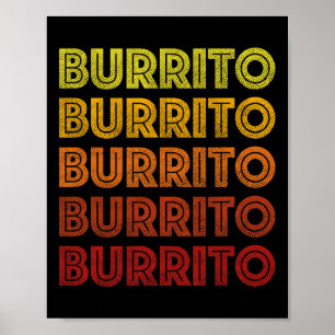 Retro Burrito Shirt  Burritos Cinco de Mayo Poster