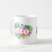Retro Burst Alto Singer Choir Gift Koffiemok (Voorkant links)
