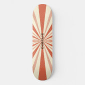 Retro Burst Terracotta Aangepaste persoonlijke naa Persoonlijk Skateboard (Voorkant)