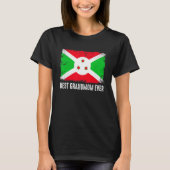 Retro Burundi Vlag Beste Grootmoeder Ooit Moederda T-shirt (Voorkant)