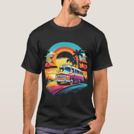 Retro bus in Sunrise T-shirt