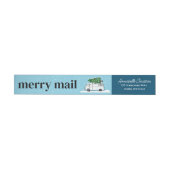 Retro Bus Merry Mail Kerstboom Sneeuw Winter (Individueel)