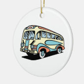 retro bus touringcar keramisch ornament (Links)