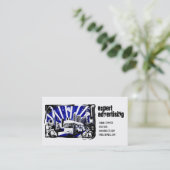 Retro Bus Visitekaartje (Staand voorkant)