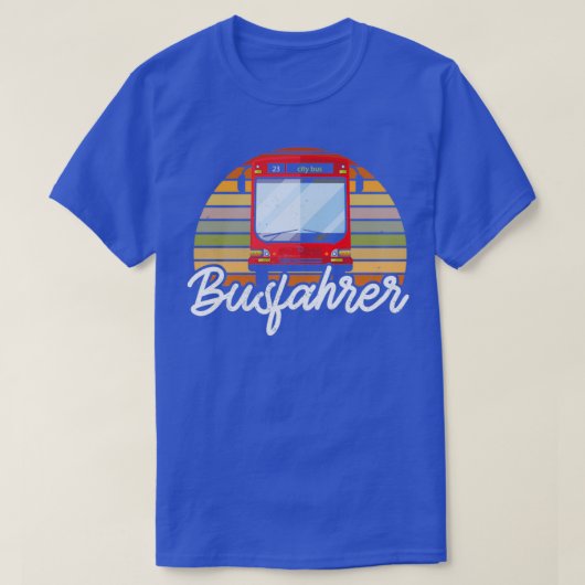 Retro-buschauffeur cadeauidee t-shirt (Design voorkant)