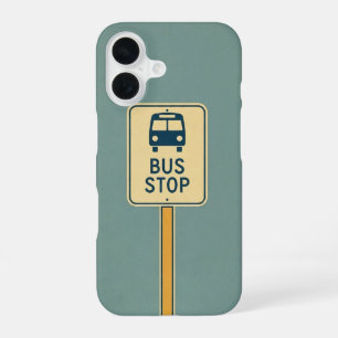 Retro bushaltebord iPhone 16 hoesje