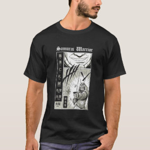 Retro Bushido samoerai krijger met Katana zwaard T-shirt
