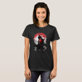 Retro Bushido Samurai Strijder Japanse Samurai T-shirt (Voorkant volledig)