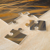 Retro Bushveld Zuid-Afrikaanse Neushoorn Legpuzzel (Zijkant)