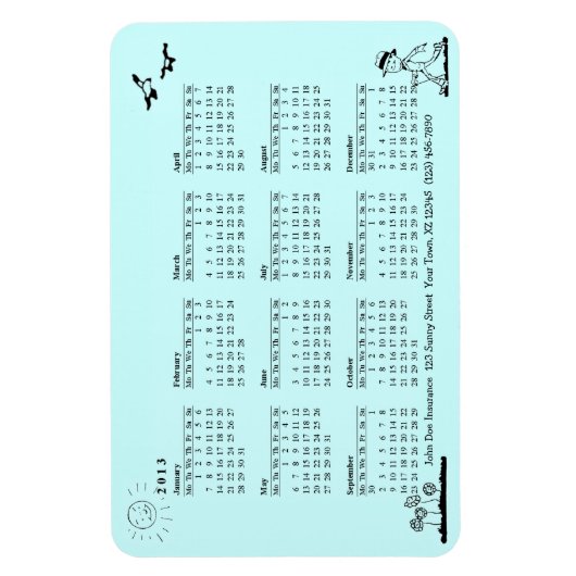 Retro Business 2013 Agenda Magneet (Verticaal)