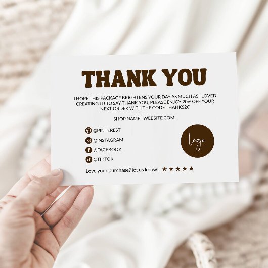 Retro Business bedankkaart