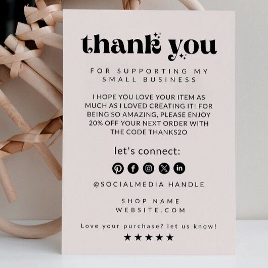 Retro Business bedankkaart