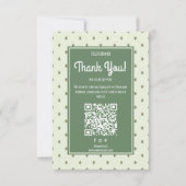 Retro Business Dank u Bestellen Kaart w / QR-code (Voorkant)