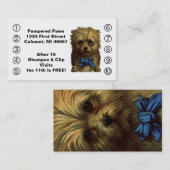 Retro Business Punch Cards Pet Puppy Dog Grooming Klantenkaartje (Voorkant / Achterkant)