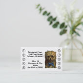 Retro Business Punch Cards Pet Puppy Dog Grooming Klantenkaartje (Staand voorkant)