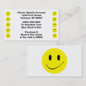 Retro Business Punch-kaarten Happy Face-glimlach-S Klantenkaartje (Voorkant / Achterkant)