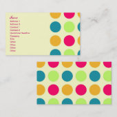 Retro Business Snoep-gebotteerd patroon Visitekaartje (Voorkant / Achterkant)