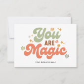 Retro Business U bent Magic Kooporder Floral Bedankkaart (Voorkant)