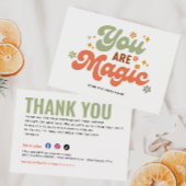 Retro Business U bent Magic Kooporder Floral Bedankkaart