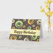 Retro Business van de Kaart van de Verjaardag van  (Gele Bloem)