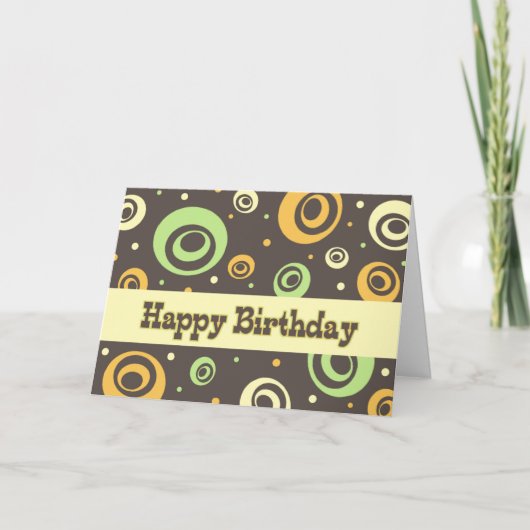 Retro Business van de Kaart van de Verjaardag van  (Voorkant)