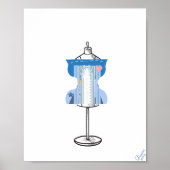 Retro Bustier Corset Schilderkunst print (Voorkant)