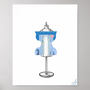 Retro Bustier Corset Schilderkunst print
