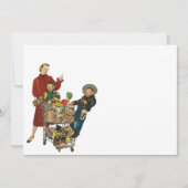 Retro Busy Grocery Shopping Coupon Party Blank 5x7 Kaart (Voorkant)